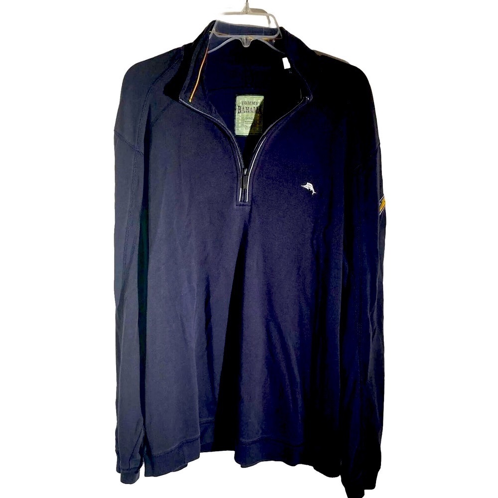 Rare Tommy Bahama ~ Chargers Sweater Men's Black Pullover Long Sleeve ~‎ Size XL